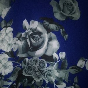 Purple floral evening dress